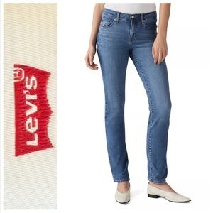Levi's Jeans Perfect Waist 525 Straight Leg 34W x 28L Lapis Speed Blue casual